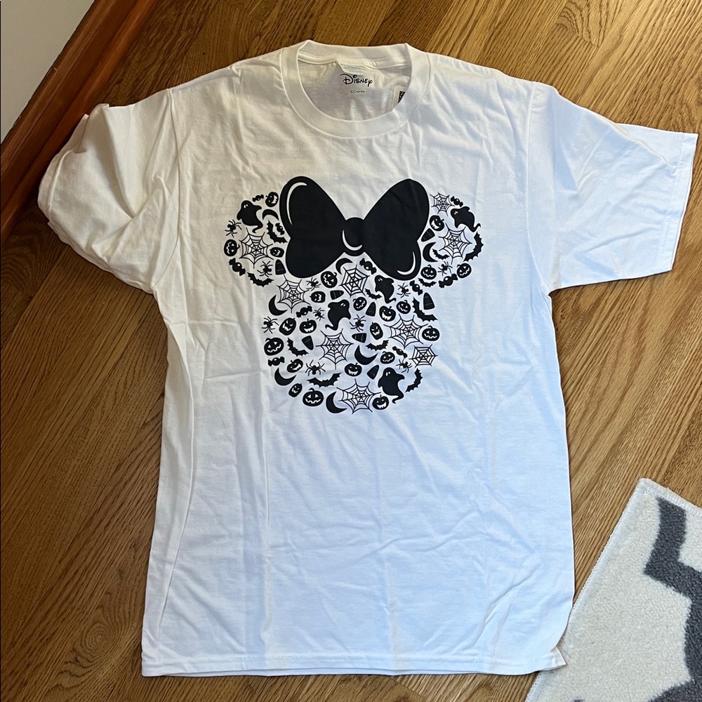 Disney White T-Shirt with Black Halloween Details